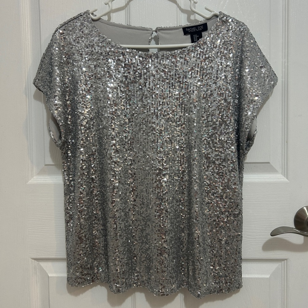 Women’s size M Silver Sequin Top